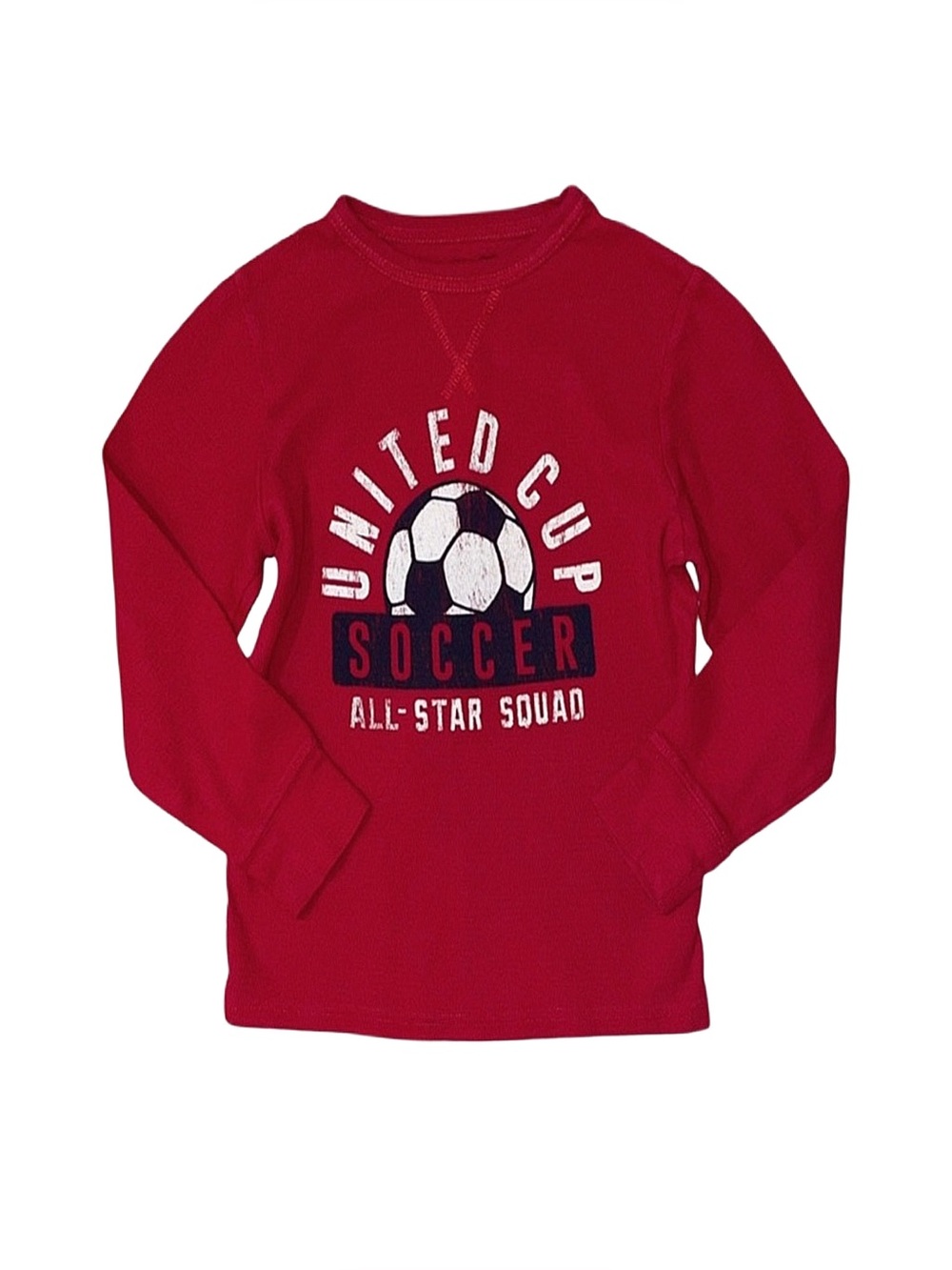 CHILDREN'S PLACE Boy's Red Graphic Long Sleeve Shirt Size Small 5/6